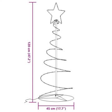  Christmas Tree Light Cone 80 LEDs Warm White 120 cm