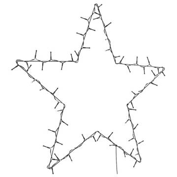  Christmas Lights Star Silhouette 80 LEDs Warm White