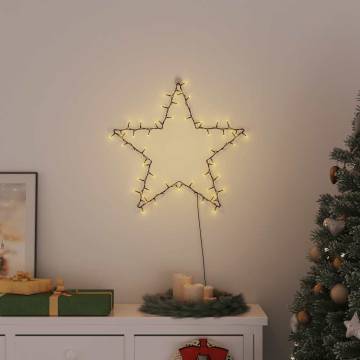  Christmas Lights Star Silhouette 80 LEDs Warm White