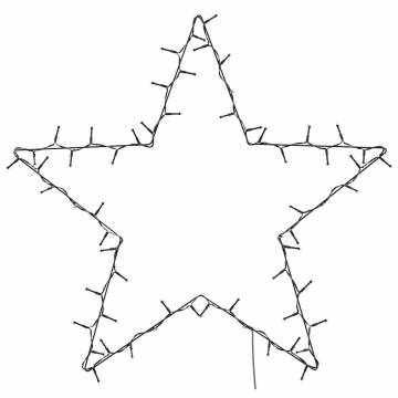  Christmas Lights Star Silhouette 80 LEDs Warm White