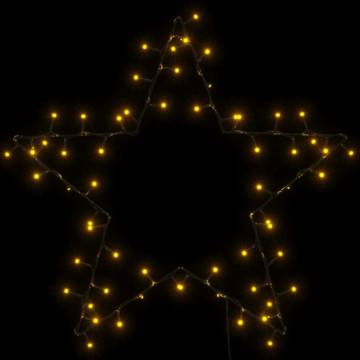  Christmas Lights Star Silhouette 80 LEDs Warm White