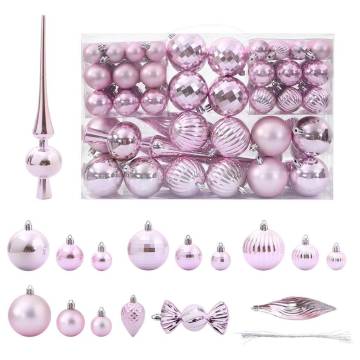  Christmas Baubles 98 pcs Pink Ø346 cm