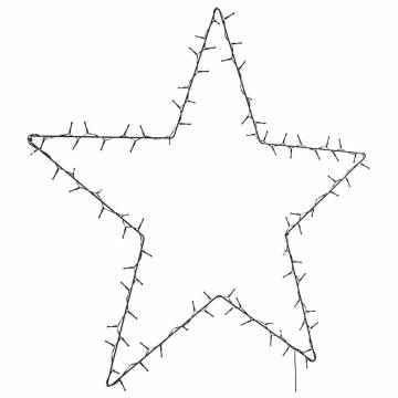  Christmas Lights Star Silhouette 115 LEDs Warm White