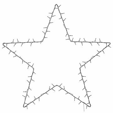  Christmas Lights Star Silhouette 115 LEDs Warm White