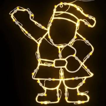  Christmas Lights Santa Silhouette 2 pcs 35 LEDs Warm White