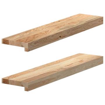  Window Sills 2 pcs Untreated 70x15x2 cm Solid Wood Oak