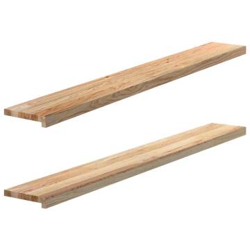  Window Sills 2 pcs Untreated 160x20x2 cm Solid Wood Oak