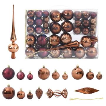  Christmas Baubles 98 pcs Brown Ø346 cm