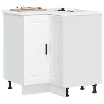  Kitchen Corner Base Cabinet Porto White Engineered Wood