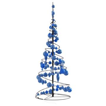  Christmas Tree Light Cone with Baubles 80 LEDs Warm White 120 cm