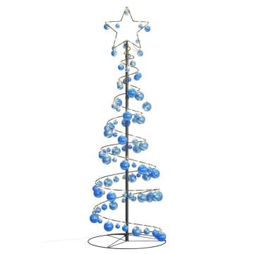  Christmas Tree Light Cone with Baubles 100 LEDs Warm White 150 cm