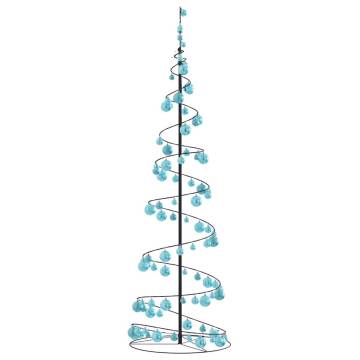  Christmas Tree Light Cone with Baubles 120 LEDs Warm White 180 cm