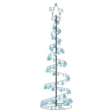  Christmas Tree Light Cone with Baubles 120 LEDs Warm White 180 cm