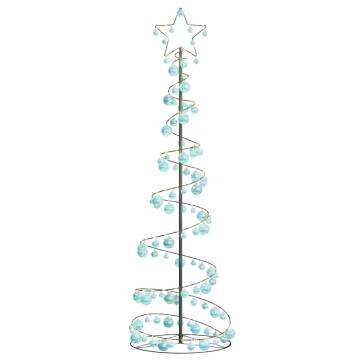  Christmas Tree Light Cone with Baubles 120 LEDs Warm White 180 cm