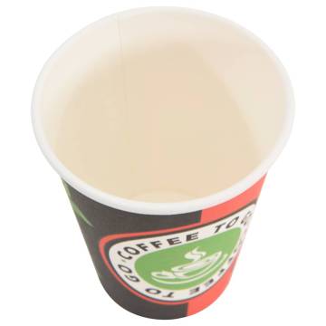  Paper Coffee Cups with Lids 1000 pcs 4oz 100ml