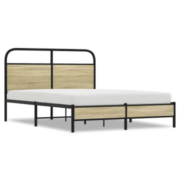  Bed Frame without Mattress 120x200 cm Sonoma Oak Engineered Wood