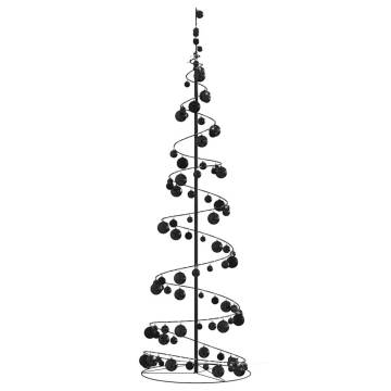  Christmas Tree Light Cone with Baubles 120 LEDs Warm White 180 cm