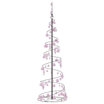  Christmas Tree Light Cone with Baubles 120 LEDs Warm White 180 cm