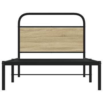  Bed Frame Without Mattress 100x190 cm Sonoma Oak Engineered Wood