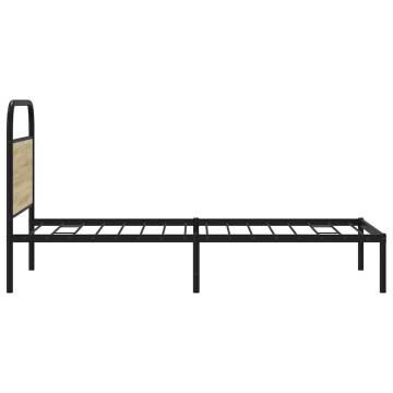  Bed Frame Without Mattress 100x190 cm Sonoma Oak Engineered Wood