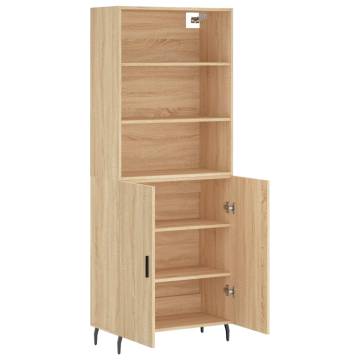 Highboard Sonoma Oak 69.5x34x180 cm Engineered Wood