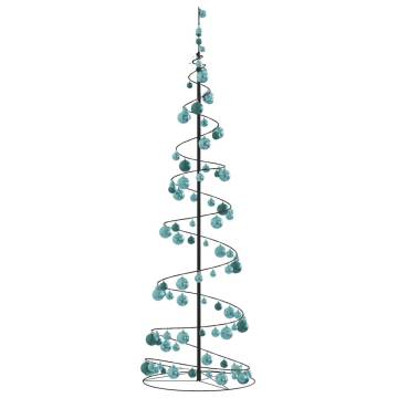  Christmas Tree Light Cone with Baubles 120 LEDs Warm White 180 cm