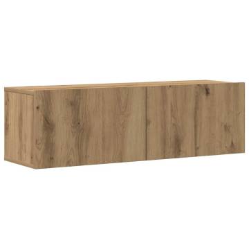  Wall Mounted TV Cabinets 4 pcs Artisan Oak 100x30x30 cm