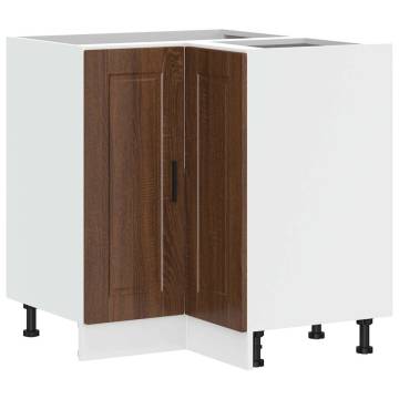  Kitchen Corner Base Cabinet Porto Brown Oak Engineered Wood