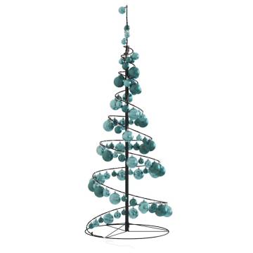  Christmas Tree Light Cone with Baubles 80 LEDs Warm White 120 cm