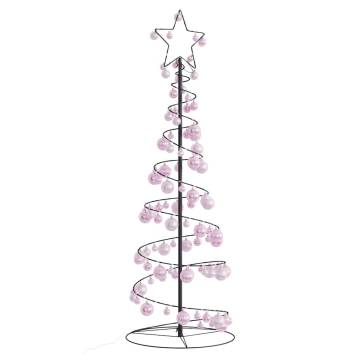  Christmas Tree Light Cone with Baubles 100 LEDs Warm White 150 cm