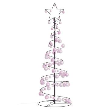  Christmas Tree Light Cone with Baubles 100 LEDs Warm White 150 cm