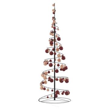  Christmas Tree Light Cone with Baubles 100 LEDs Warm White 150 cm