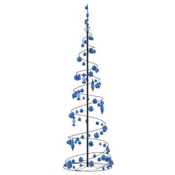  Christmas Tree Light Cone with Baubles 120 LEDs Warm White 180 cm