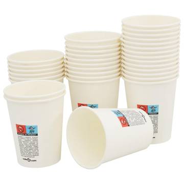  Paper Coffee Cups with Lids 1000 pcs 8oz 200ml