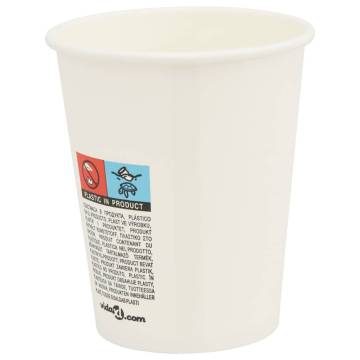  Paper Coffee Cups with Lids 1000 pcs 8oz 200ml