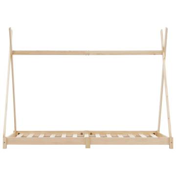 Kids Bed Frame Solid Pine Wood 80x160 cm