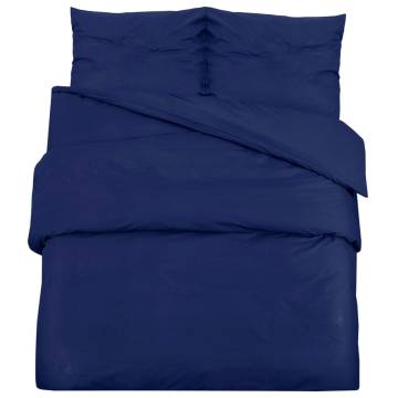  Duvet Cover Set Navy Blue 200x200 cm Cotton