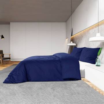  Duvet Cover Set Navy Blue 200x200 cm Cotton