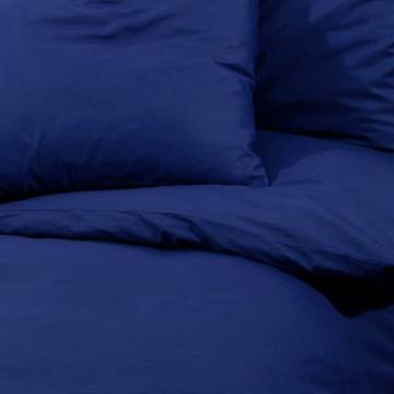  Duvet Cover Set Navy Blue 200x200 cm Cotton