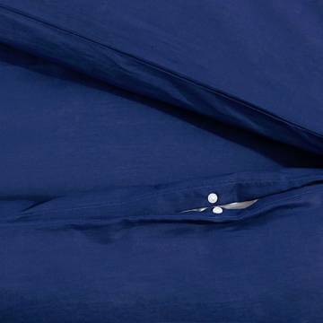  Duvet Cover Set Navy Blue 200x200 cm Cotton