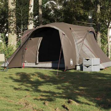  Family Tent Dome 6-Person Brown Waterproof