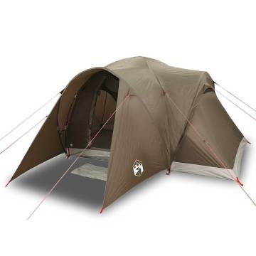  Family Tent Dome 6-Person Brown Waterproof