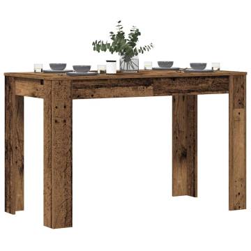  Dining Table Old Wood 120x60x76 cm Engineered Wood