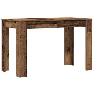  Dining Table Old Wood 120x60x76 cm Engineered Wood