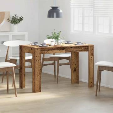  Dining Table Old Wood 120x60x76 cm Engineered Wood