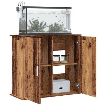  Aquarium Stand Old Wood 81x36x73 cm Engineered Wood