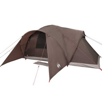  Family Tent Dome 6-Person Brown Waterproof