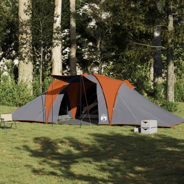  Family Tent Dome 6-Person Grey and Orange Waterproof