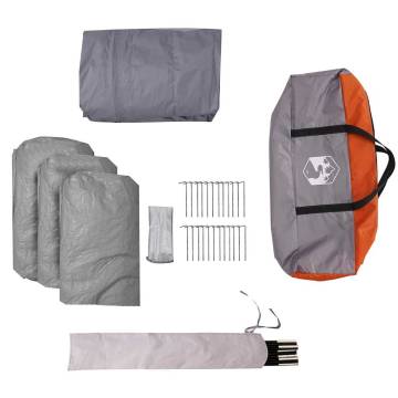  Family Tent Dome 6-Person Grey and Orange Waterproof