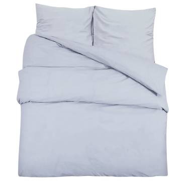  Duvet Cover Set Grey 220x240 cm Cotton